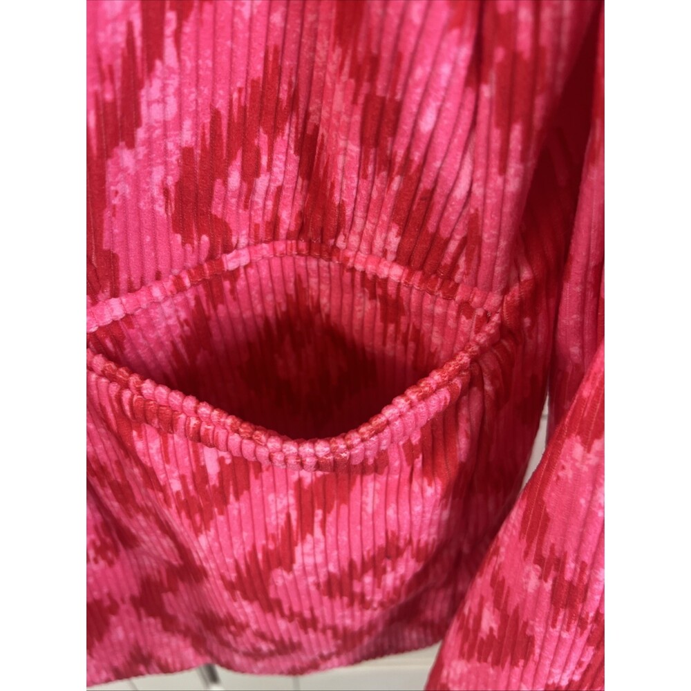 Savanna Jane Red PINK CORDUROY JACKET Aztec Women's Size Large - Picture 5 of 9